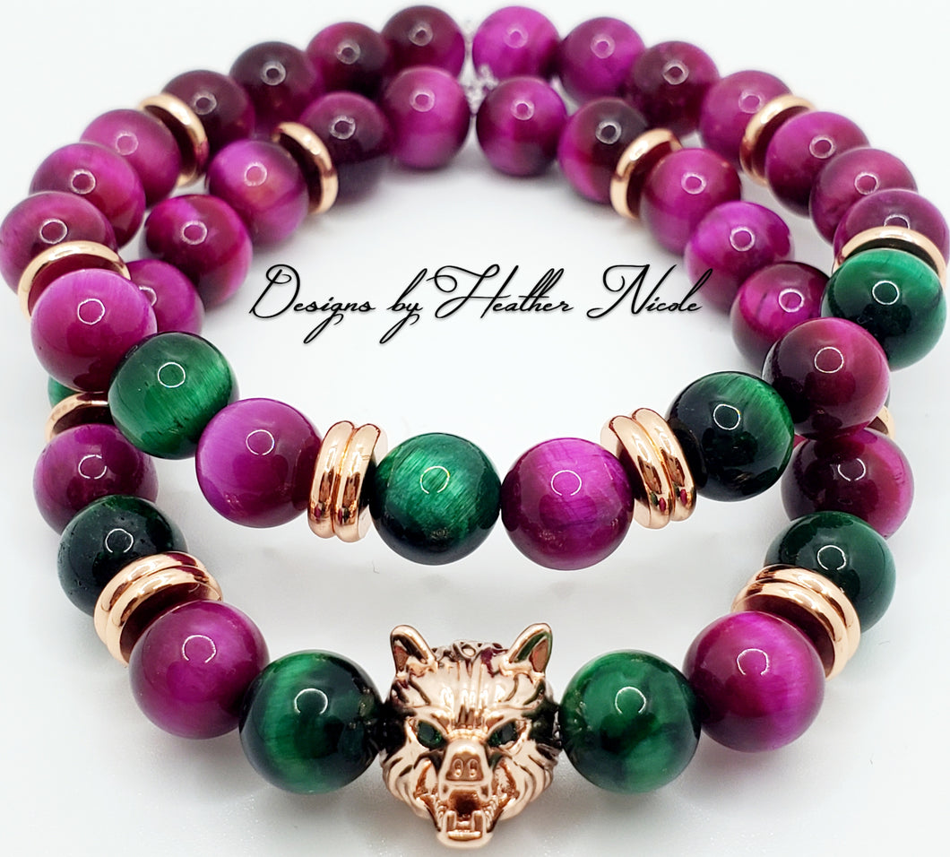 Marti Gras Rose Wolf Set